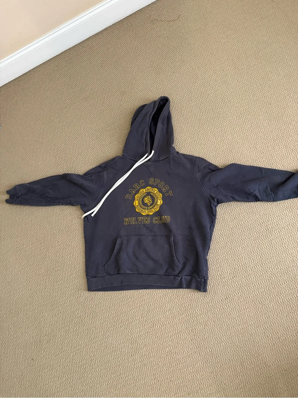 Navy Graphic Hoodie Sweatshirt - Wolves Club